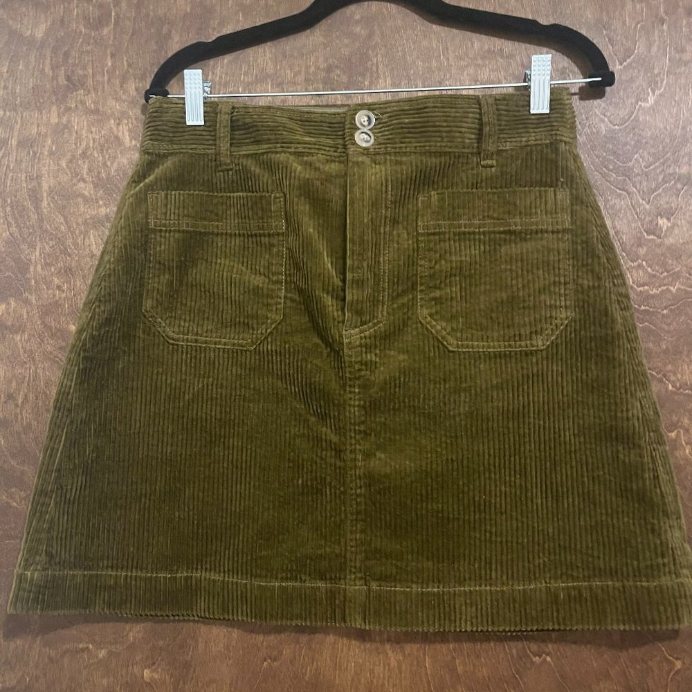 Madewell Corduroy A-Line Mini Skirt
